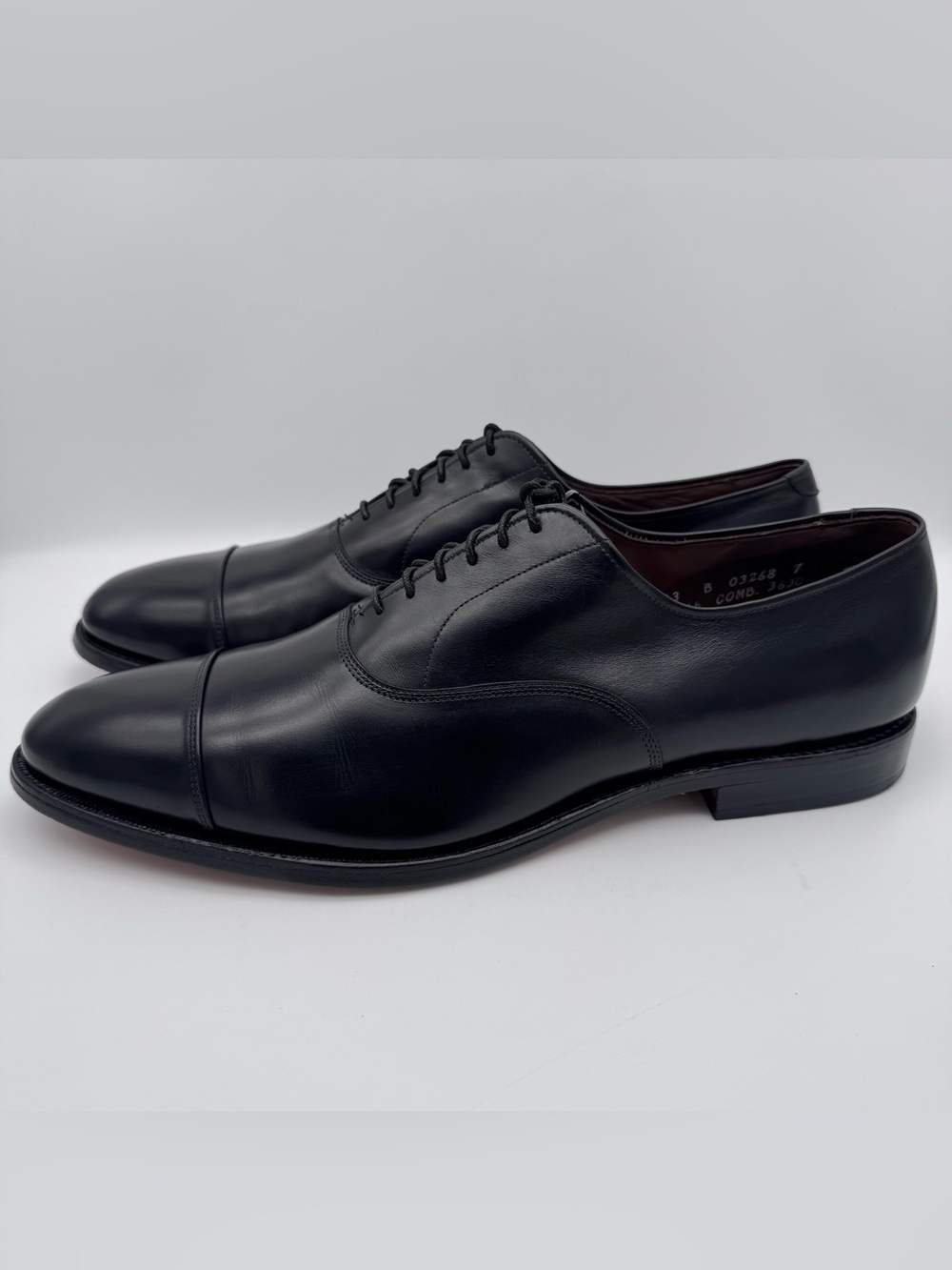 Allen Edmonds Park Avenue Men's 13 B Black Leather Cap Toe Oxford Dress Shoes